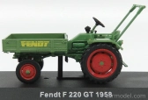 Edicola Fendt F220gt Tractor Truck 1958 - Con Vetrina - S vitrínou 1:43 Zeleno-červená