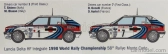 Italeri Lancia Delta Hf Integrale Martini 16v N 1 + Delta Hf Integrale 16v Martini N 7 1:24