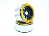 Kovové Beadlock CNC disky Absima Metsafil 1.9 Gear Black/Gold, 2 ks