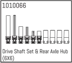 HBP240086 - (1010066) Drive Shaft Set & Rear Axle Hub (6X6)