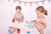 Bigjigs Toys Drevená jedálenská súprava s bodkami