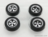 Kk-scale Accessories 4x Porsche Fuchs Wheels And Tyres 1:18 Stříbrná Černá