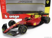 Bburago Ferrari F1-75 Scuderia Ferrari N 55 2022 Carlos Sainz 1:18, červená