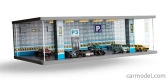 Atlantic Vetrina vitrína Dioráma Parcheggio Terzo Piano - Parkovisko P3 Modrá podlaha - autá nie sú súčasťou balenia - Dĺžka Cm 43,0 X Šírka Cm 25,0 X Výška Cm 14,0 1:64 Rôzne