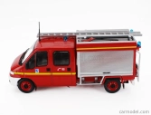 Edicola Citroen Jumper Doble Cabine Centre De Secours De L'aisne Hasičské auto 2002 1:43 Červená biela strieborná