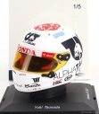 Spark-model Arai helmet F1  Casco Helmet At04 Team Alpha Tauri N 22 Japan Gp 2023 Yuki Tsunoda 1:5 Bílá