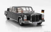Kk-scale Mercedes benz S-class 600 Pullman (w100) Landaulet Semiconvertible Queen Elizabeth Ii - Kurt Georg Kiesinger 1965 1:18 Black