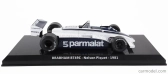 Edicola Brabham F1  Bt49c Parmalat Racing Team N 5 World Champion Season 1981 Nelson Piquet - Con Vetrina - With Showcase 1:24 Bílá Modrá