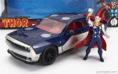Jada Dodge Challenger Srt8 s figúrkou Thora 2015 1:24 modrá strieborná