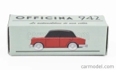 Officina-942 Fiat 600 Berlina Carrozzeria Mantelli 1957 1:76 Červená Černá