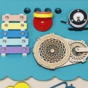 2Kids Toys Activity board Domček tyrkysový