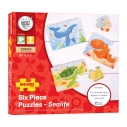 Bigjigs Toys Puzzle 3v1 mořská zvířátka