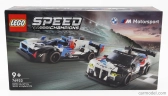 Lego BMW Lego - Sada 2x Team M-motorsport 4-series M4 Gt3 + M Hybrid V8 2023 - 676 Pezzi - 676 dielikov Modrá biela čierna červená