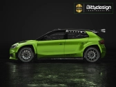 Karoséria číra ŠKODA Fabia RS Rally2 1/10 rally 190mm, 0,8 mm