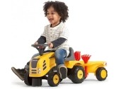 FALK - Dětské odrážedlo Baby Komatsu s vlečkou, lopatkou a hrabičkami