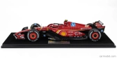 Looksmart Ferrari F1  Sf-24 Team Scuderia Ferrari N 55 3rd Monaco Gp 2024 Carlos Sainz - Con Vetrina - With Showcase 1:18 Červená Bílá Žlutá